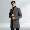 Cappotto Uomo Grigio Scuro Stile Clean